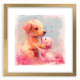 Puppy Love - Kids Room Wall Art Canvas and Framed Options