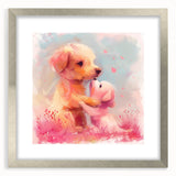 Puppy Love - Kids Room Wall Art Canvas and Framed Options
