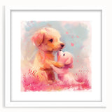 Puppy Love - Kids Room Wall Art Canvas and Framed Options