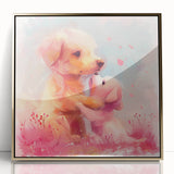 Puppy Love - Kids Room Wall Art Canvas and Framed Options