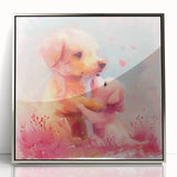Puppy Love - Kids Room Wall Art Canvas and Framed Options