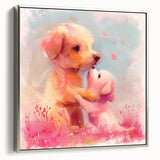 Puppy Love - Kids Room Wall Art Canvas and Framed Options