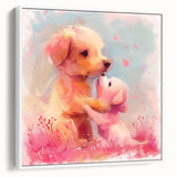 Puppy Love - Kids Room Wall Art Canvas and Framed Options
