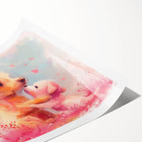 Puppy Love - Kids Room Wall Art Canvas and Framed Options