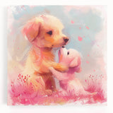 Puppy Love - Kids Room Wall Art Canvas and Framed Options