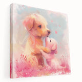 Puppy Love - Kids Room Wall Art Canvas and Framed Options