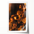Extra large rolled print featuring a fall-themed floral design in warm orange and brown tones.