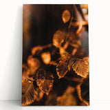 Large black and white stretched canvas featuring a minimalist autumn tree design, ideal for kitchen wall art.