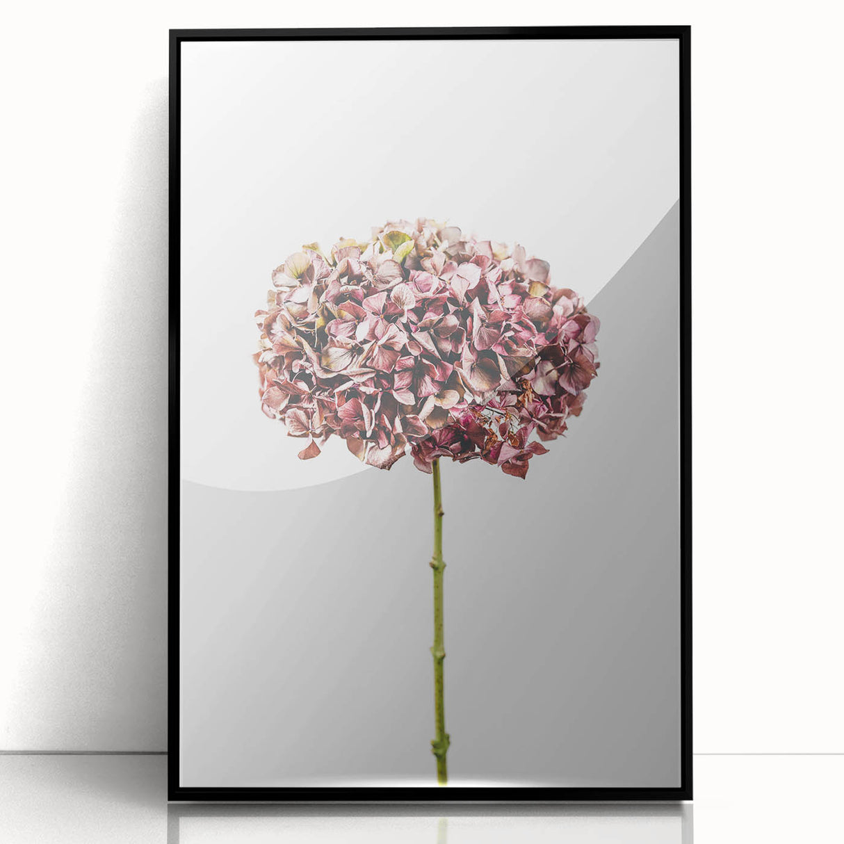 Large abstract wall art featuring spring-themed colors on acrylic, framed in black, suitable for modern living room decor.