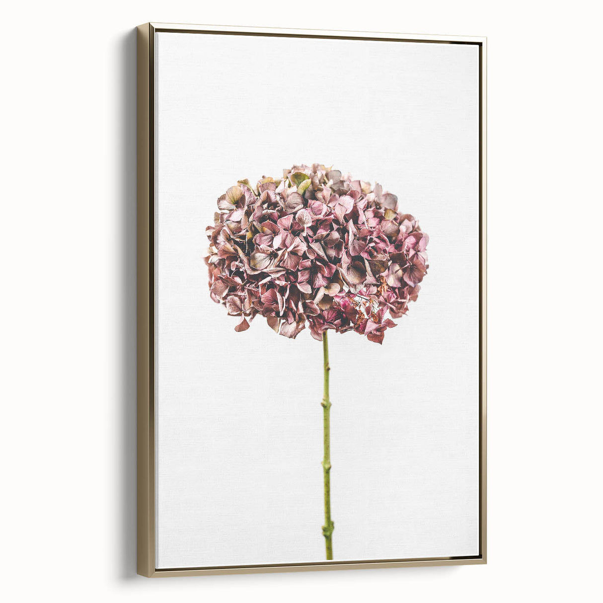 Framed canvas featuring a vintage landscape painting with spring theme in muted green and gold tones.