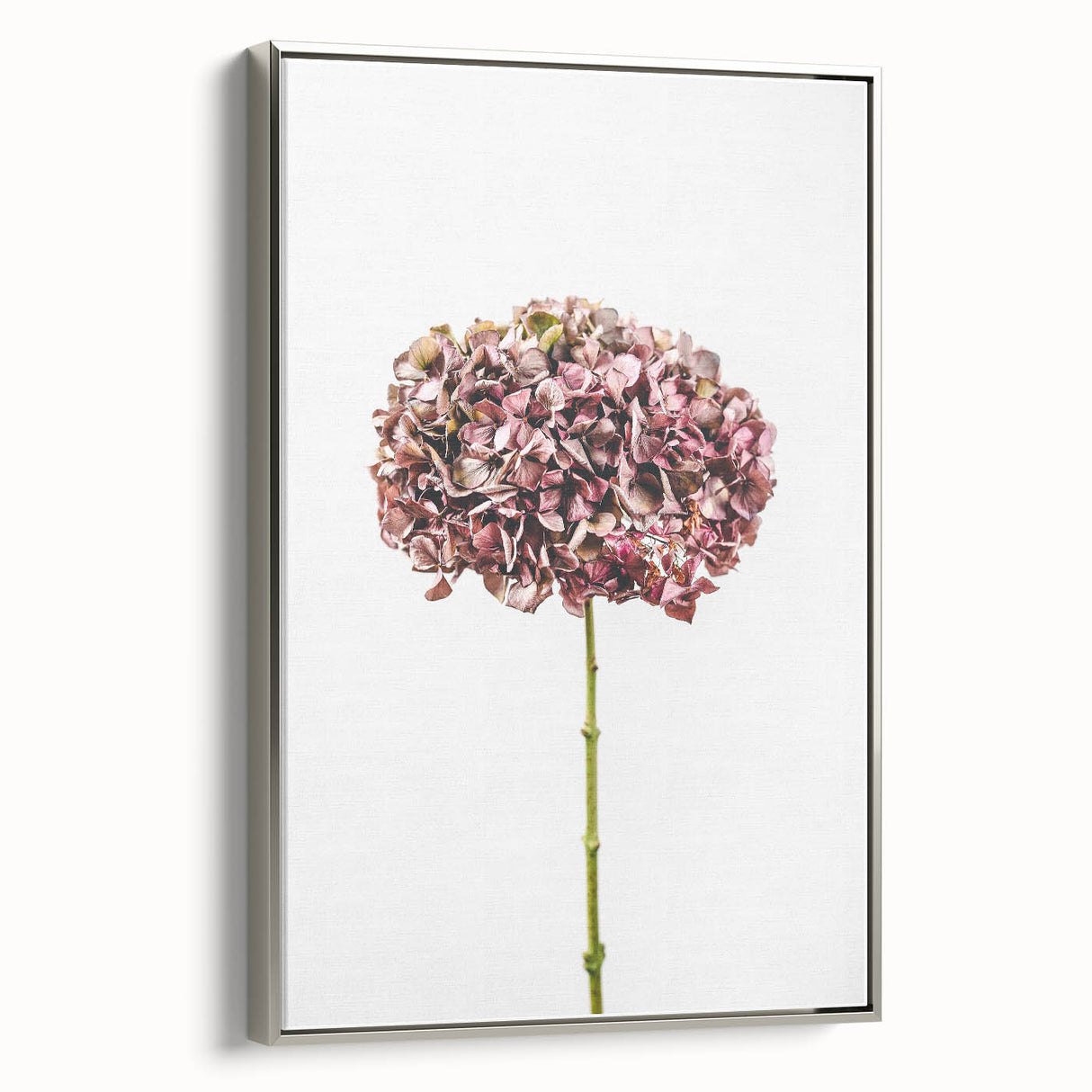 Landscape art painting of spring season, featuring a blend of colorful flowers on a black background, framed in silver.