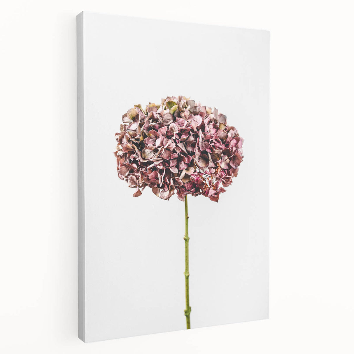 Spring-themed abstract art on stretched canvas with vibrant green and pink tones, ideal for kitchen wall art.
