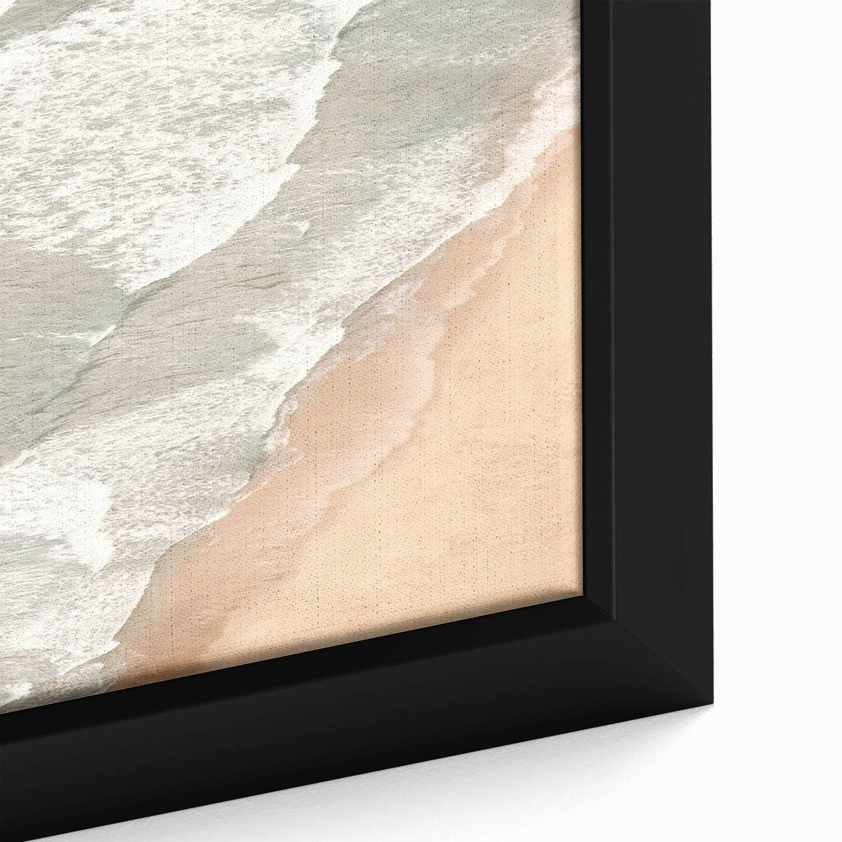 Extra large black wall art featuring colorful, textured abstract patterns on a framed canvas, ideal for living room decor.
