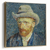 Framed canvas featuring a vintage-style landscape painting with muted silver and gold tones, ideal for bedroom wall art.