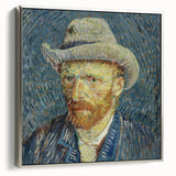 Framed canvas of a Van Gogh landscape painting featuring vibrant colors on a black background, ideal for living room decor.