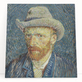 Large black and white stretched canvas print of Van Gogh's 'Starry Night', ideal for kitchen wall art.