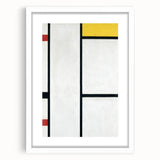 Modern Abstract Art Print - Mondrian's Red, Yellow, and Blue