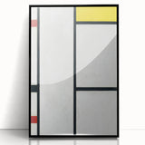 Modern Abstract Art Print - Mondrian's Red, Yellow, and Blue