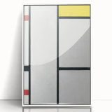 Modern Abstract Art Print - Mondrian's Red, Yellow, and Blue
