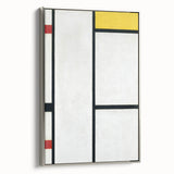 Modern Abstract Art Print - Mondrian's Red, Yellow, and Blue