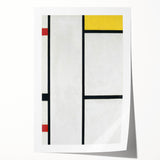 Modern Abstract Art Print - Mondrian's Red, Yellow, and Blue