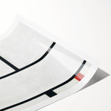 Modern Abstract Art Print - Mondrian's Red, Yellow, and Blue