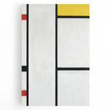 Modern Abstract Art Print - Mondrian's Red, Yellow, and Blue