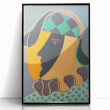 Abstract Pierrot Head Wall Art - Modern Vibrant Art Prints