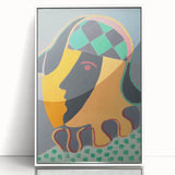 Abstract Pierrot Head Wall Art - Modern Vibrant Art Prints