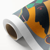 Abstract Pierrot Head Wall Art - Modern Vibrant Art Prints