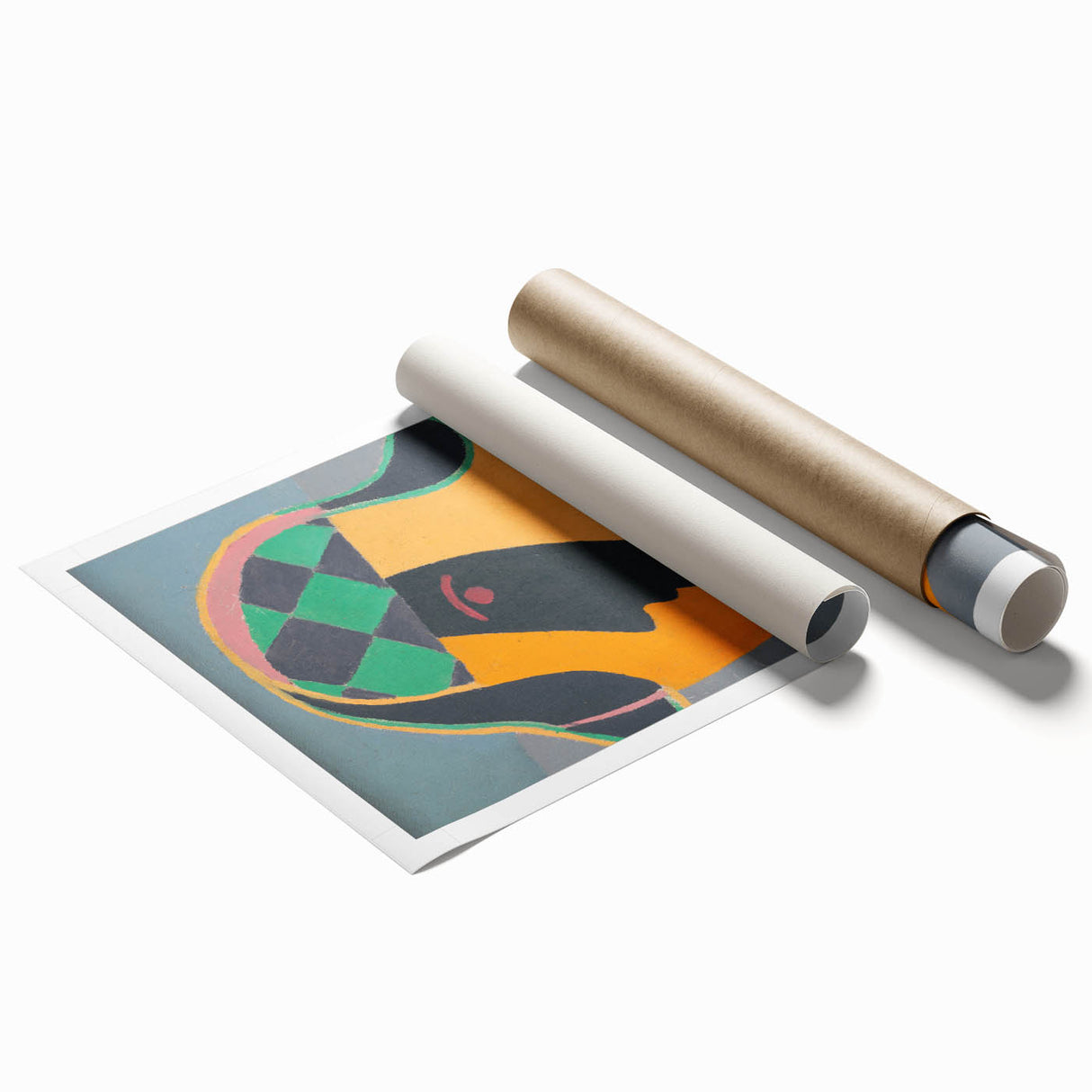 Abstract Pierrot Head Wall Art - Modern Vibrant Art Prints