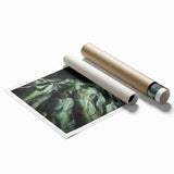 Vibrant rolled print of a stunning cave landscape, showcasing intricate rock formations and earthy tones, perfect for home decor or art enthusiasts.
