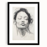 Contemporary Dining Art Pieces – Black & White Portrait Sketch