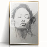 Contemporary Dining Art Pieces – Black & White Portrait Sketch