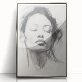 Contemporary Dining Art Pieces – Black & White Portrait Sketch