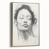 Contemporary Dining Art Pieces – Black & White Portrait Sketch