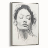 Contemporary Dining Art Pieces – Black & White Portrait Sketch
