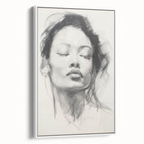 Contemporary Dining Art Pieces – Black & White Portrait Sketch