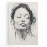 Contemporary Dining Art Pieces – Black & White Portrait Sketch