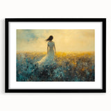 Abstract figurative art frame in matte black, showcasing a modern design with intricate details, perfect for enhancing contemporary home decor.