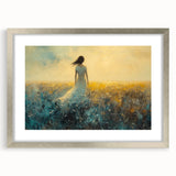 Abstract figurative frame with a silver mat, showcasing an artistic design that adds elegance to modern decor. Ideal for enhancing interior aesthetics.