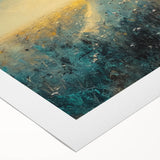 Abstract figurative art on rolled canvas showcasing vibrant colors and dynamic shapes, ideal for modern home decor. Packaged securely in a protective tube.