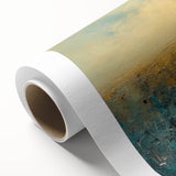 Abstract figurative rolled canvas art showcasing vibrant colors and intricate patterns, elegantly designed for modern decor, presented in a protective cardboard tube.