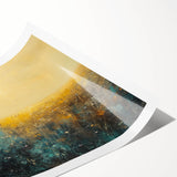 Abstract figurative art print showcasing vibrant colors and dynamic shapes, rolled neatly in a protective tube for easy shipping and display. Perfect for modern decor.