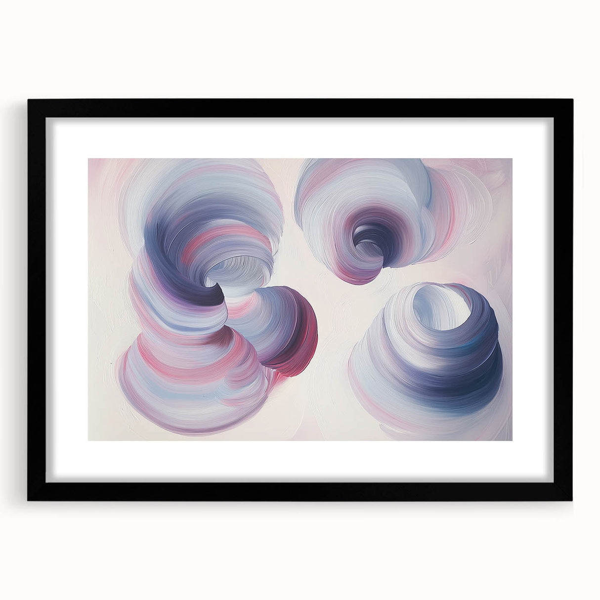 Abstract geometric frame in black with a mat finish, showcasing a modern design suitable for contemporary decor. Ideal for artistic displays in homes or offices.