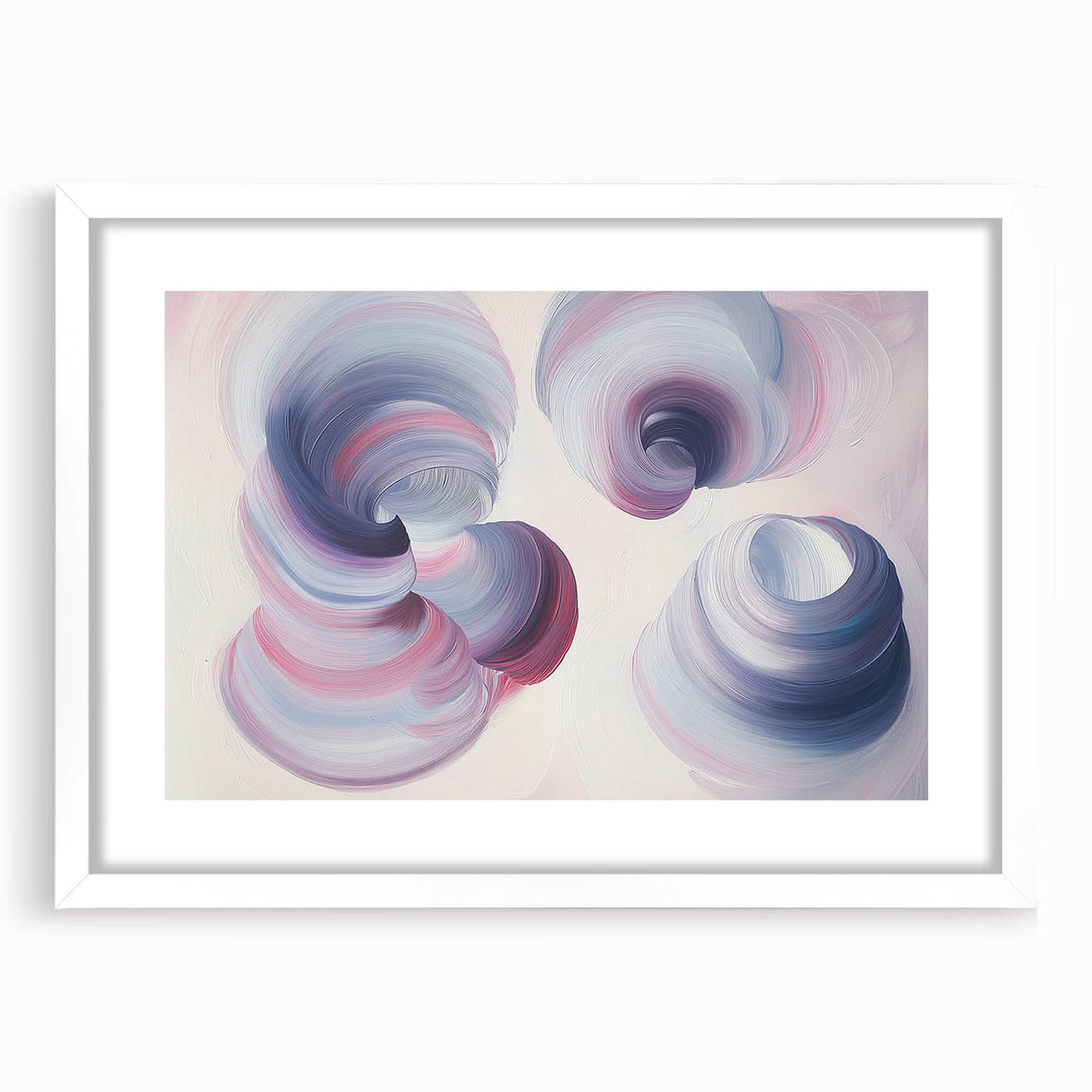 Abstract geometric frame design in a white matte finish, showcasing a modern and minimalist aesthetic, perfect for contemporary home decor or art displays.