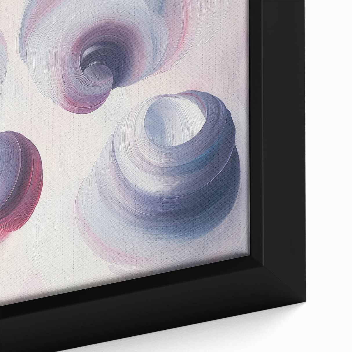 Close-up of an abstract geometric framed canvas showcasing vibrant colors and intricate patterns, perfect for modern home decor and art enthusiasts.