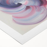 Abstract geometric rolled canvas artwork showcasing vibrant colors and intricate patterns, elegantly packaged in a protective cardboard tube for easy display.