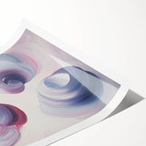 Abstract geometric rolled print showcasing vibrant colors and intricate patterns, perfect for modern home decor. Packaged securely in a cardboard tube for safe delivery.