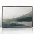 Framed abstract landscape wall art featuring a vibrant blend of colors with a sleek black frame, ideal for modern home decor, adding depth to any room.